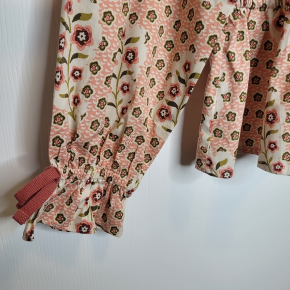 Spartina Joni Tie Front Top XXL Pink Floral - Picture 4 of 9